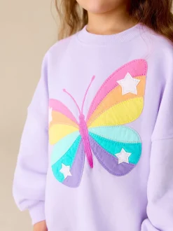 Little Bird by Jools Oliver Lilac Purple Butterfly 2 Piece Jumper and Leggings Set