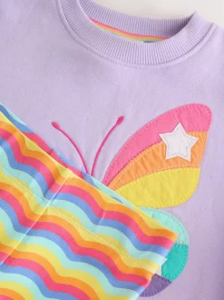 Little Bird by Jools Oliver Lilac Purple Butterfly 2 Piece Jumper and Leggings Set