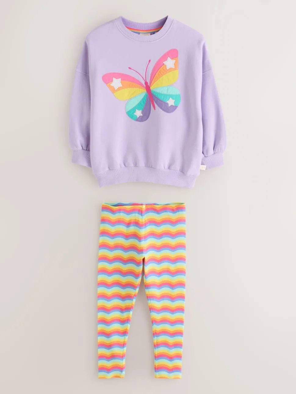 Little Bird by Jools Oliver Lilac Purple Butterfly 2 Piece Jumper and Leggings Set