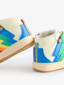 Little Bird by Jools Oliver Multi Lightening Star Hi-Top Trainers