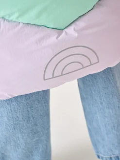 Little Bird by Jools Oliver Multi Shower Resistant Pastel Rainbow Longline Padded Coat