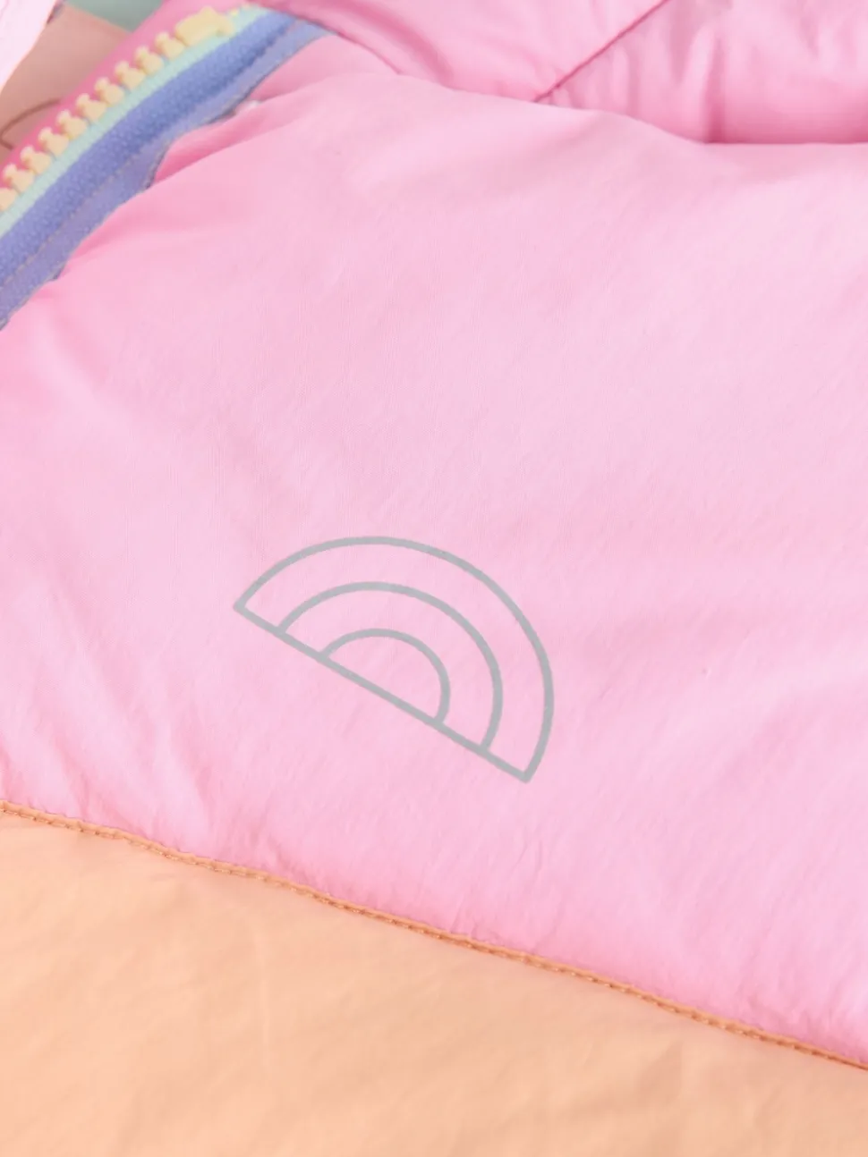 Little Bird by Jools Oliver Multi Shower Resistant Pastel Rainbow Longline Padded Coat