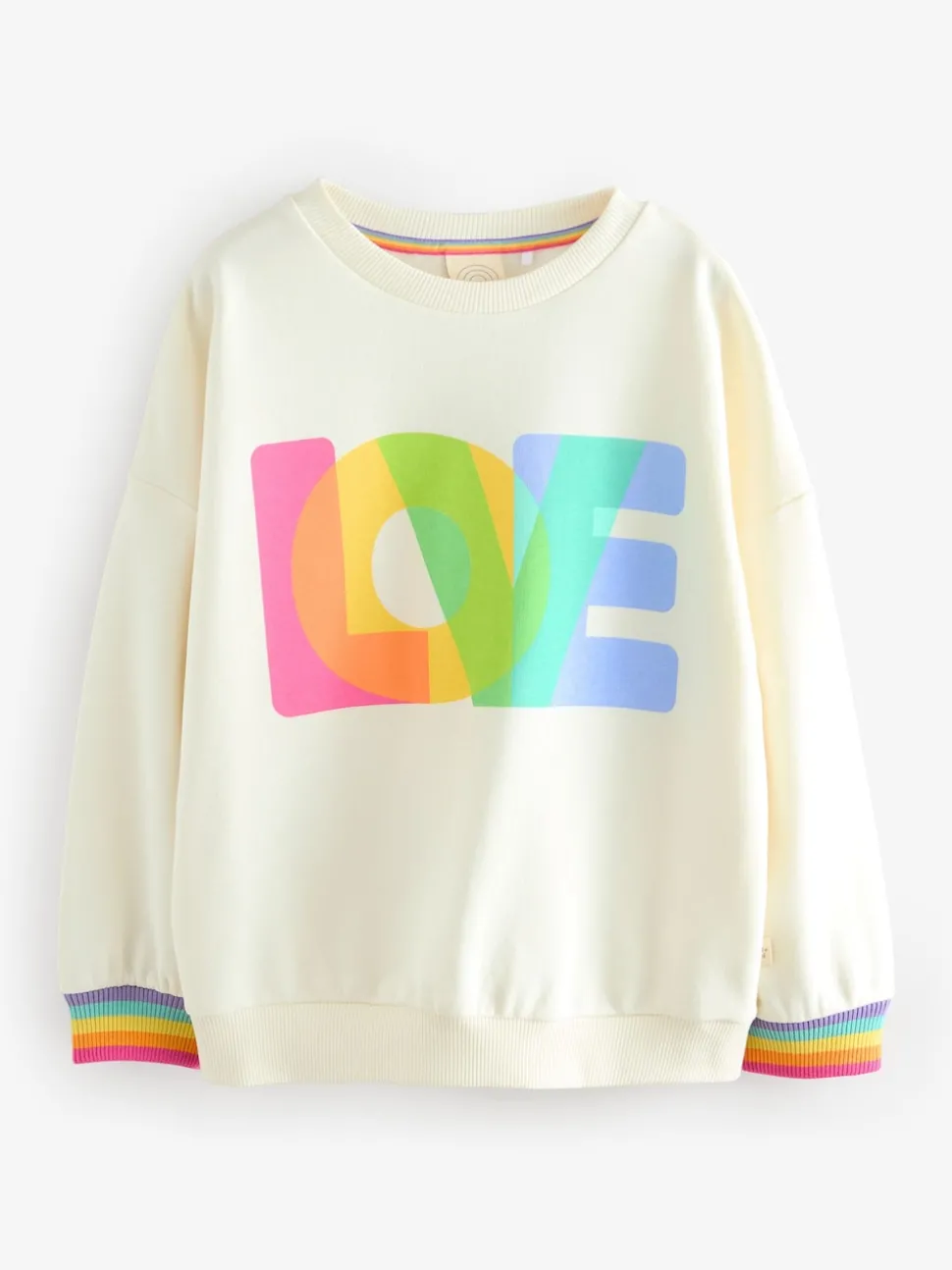 Little Bird by Jools Oliver Multi Rainbow Love Sweatshirt