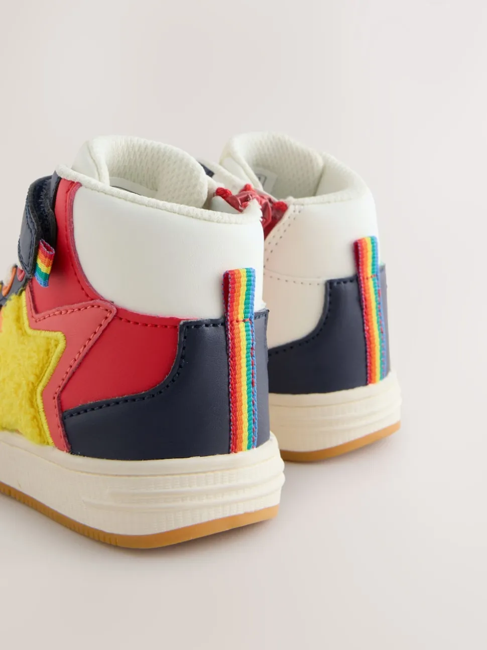 Little Bird by Jools Oliver Multi Rainbow Boucle Star Hi-Top Trainers