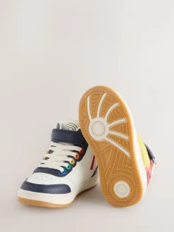 Little Bird by Jools Oliver Multi Rainbow Boucle Star Hi-Top Trainers