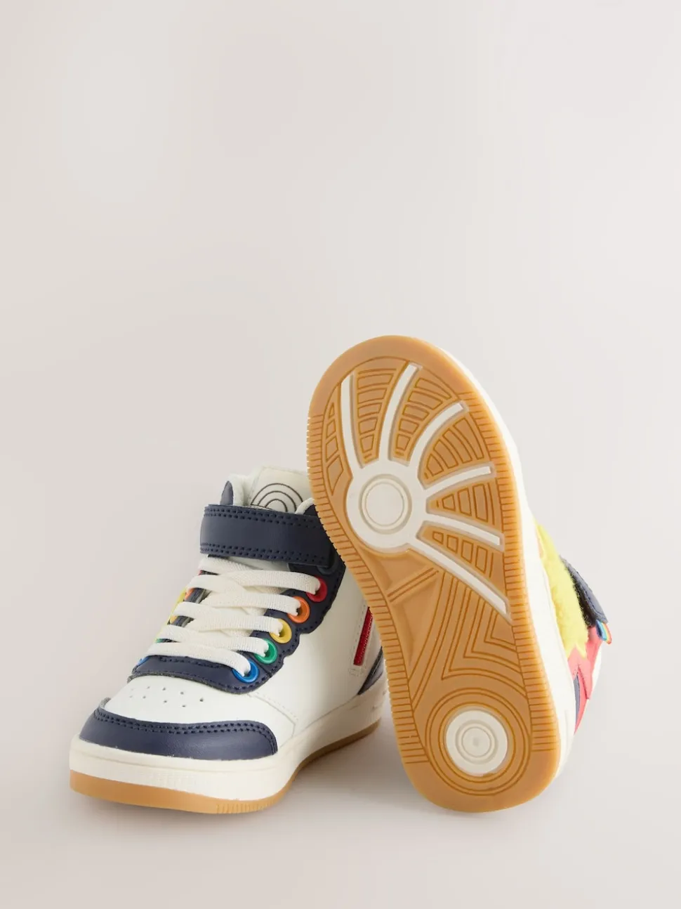 Little Bird by Jools Oliver Multi Rainbow Boucle Star Hi-Top Trainers