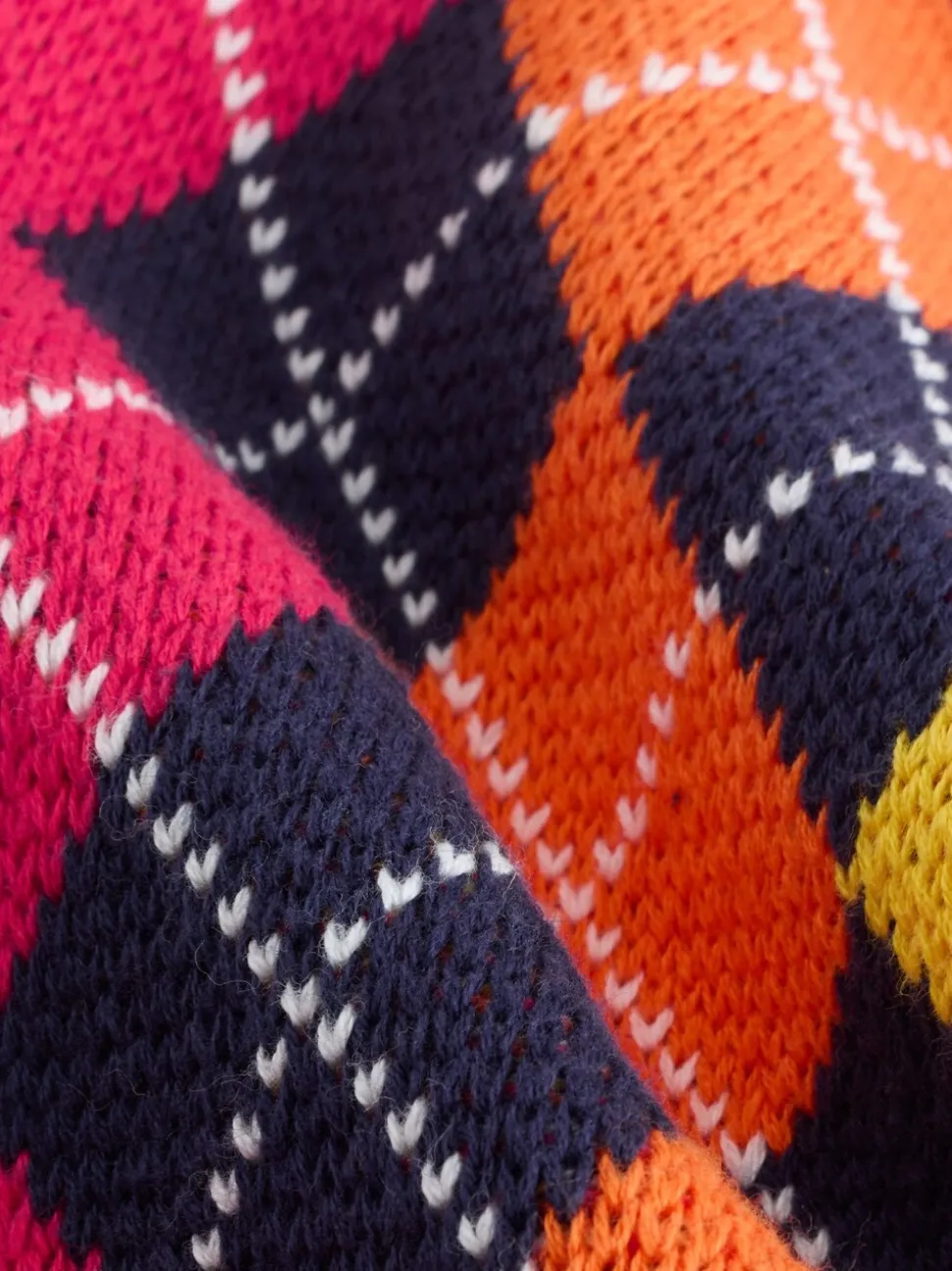 Little Bird by Jools Oliver Navy Rainbow Arygle Cardigan