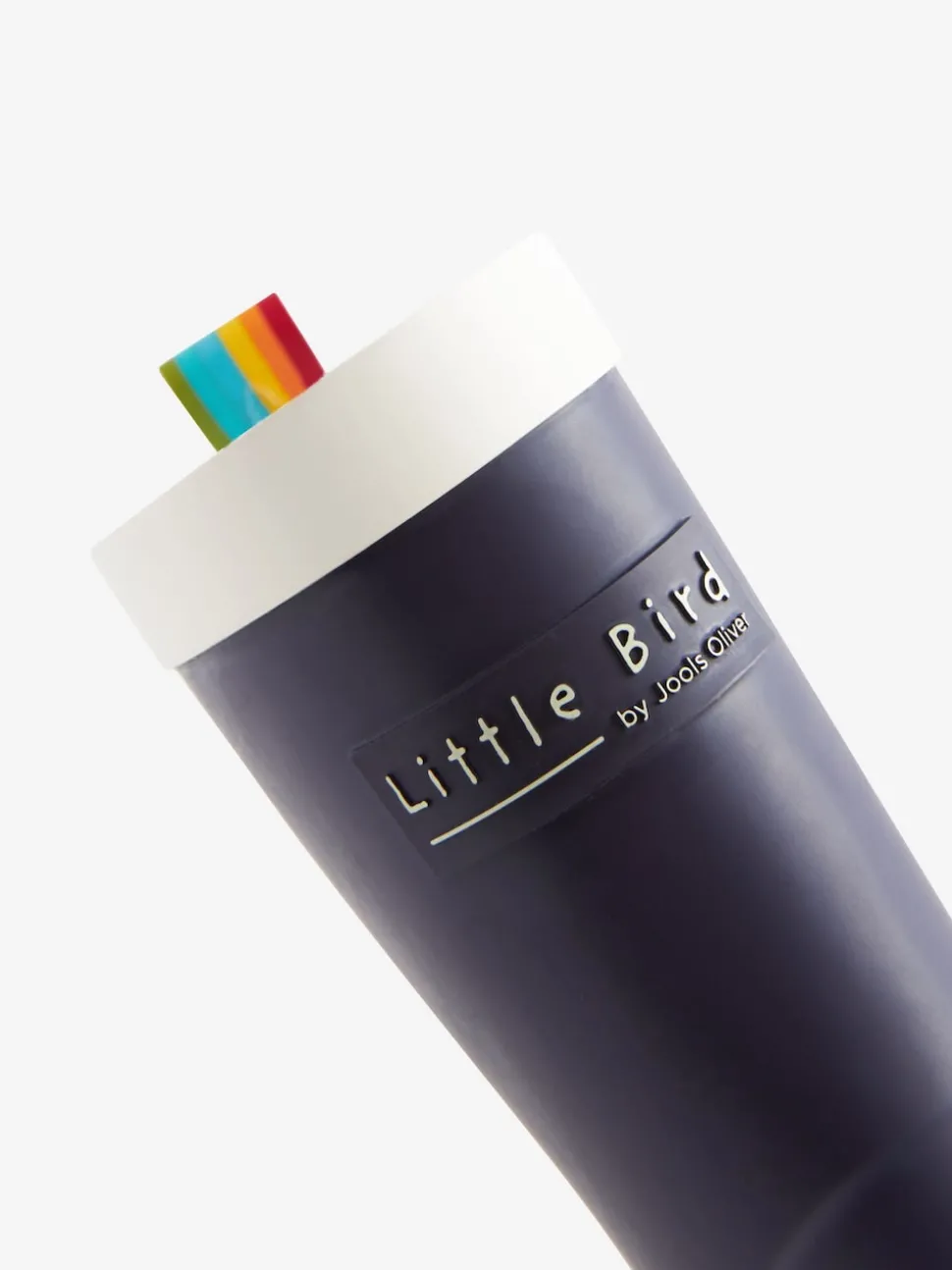 Little Bird by Jools Oliver Navy Rainbow Welly Boots