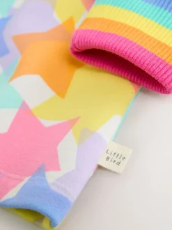 Little Bird by Jools Oliver Pastel Rainbow Star Skater Sweat Dress