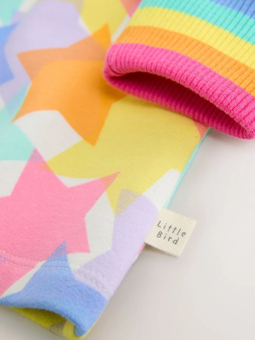 Little Bird by Jools Oliver Pastel Rainbow Star Skater Sweat Dress