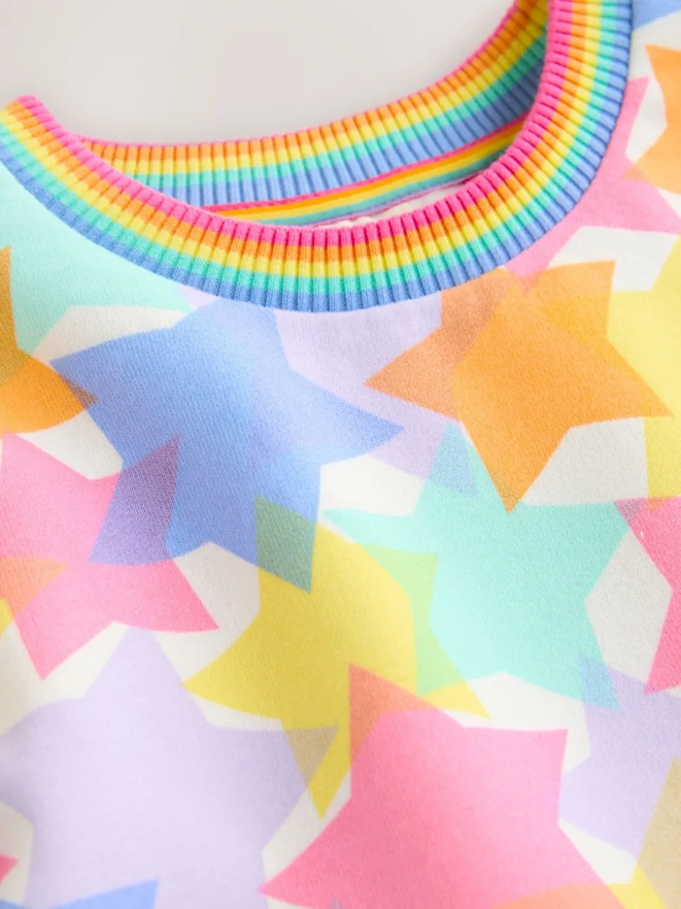 Little Bird by Jools Oliver Pastel Rainbow Star Skater Sweat Dress