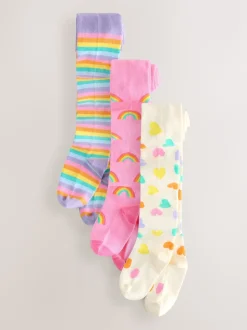 Little Bird by Jools Oliver Pastel Multi Tights 3 Pack