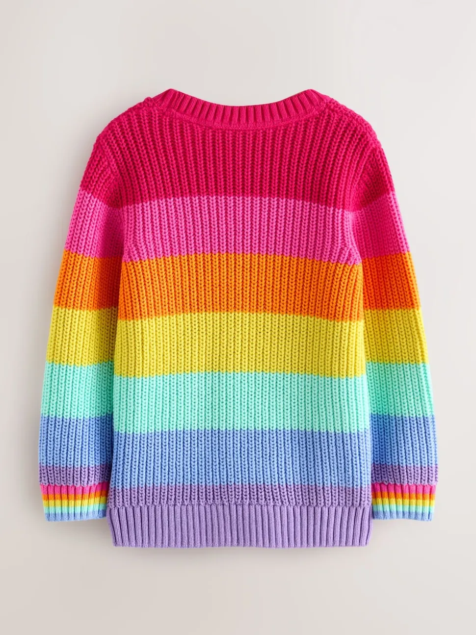 Little Bird by Jools Oliver Pastel Rainbow Stripe Knitted Colourblock Jumper