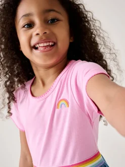 Little Bird by Jools Oliver Pink Chambray Mockable Dress