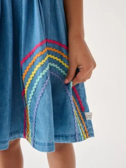Little Bird by Jools Oliver Pink Chambray Mockable Dress