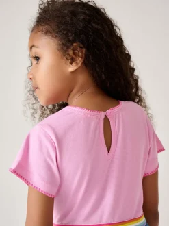 Little Bird by Jools Oliver Pink Chambray Mockable Dress