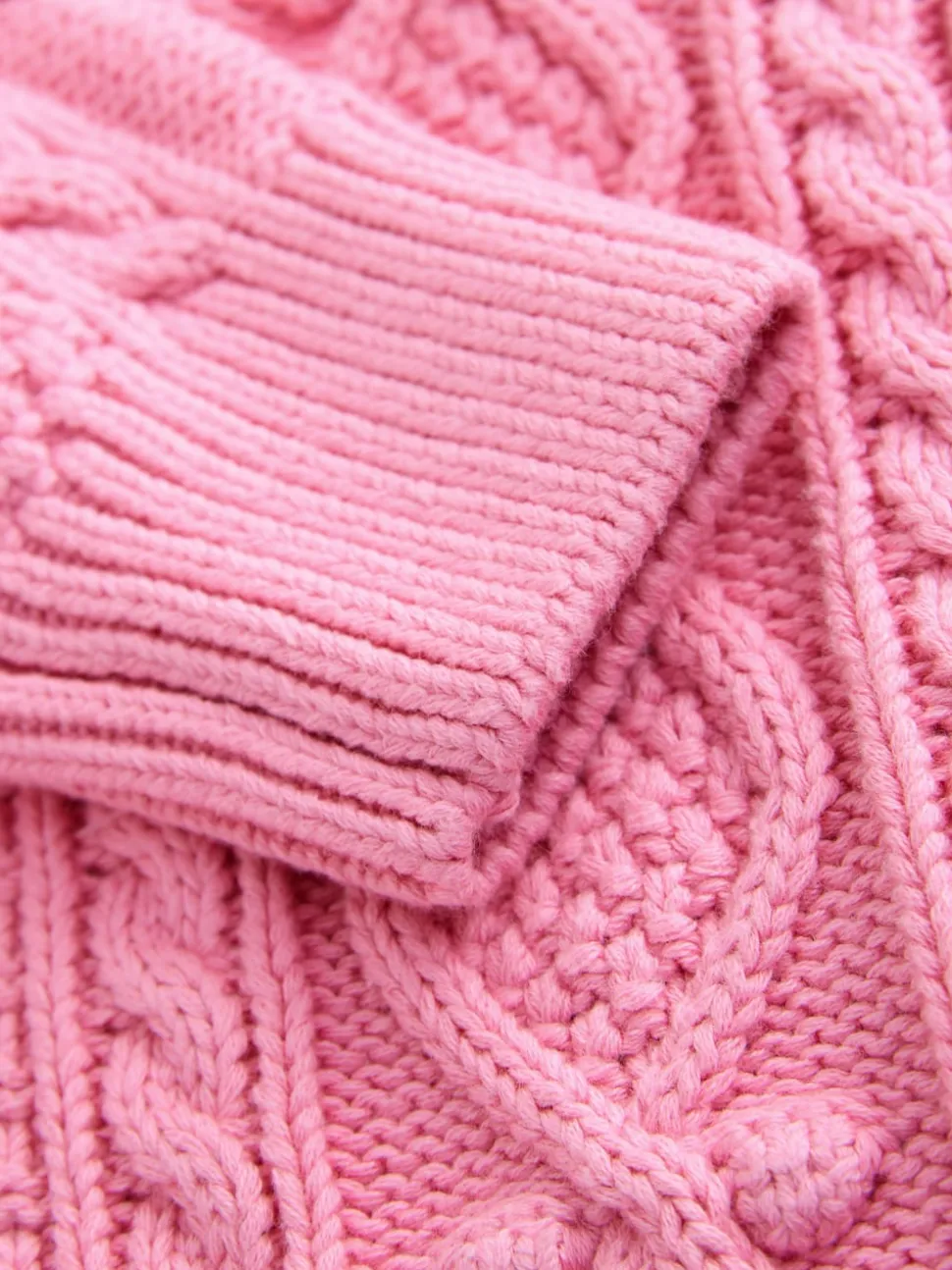 Little Bird by Jools Oliver Pink Knitted Cable Cotton Cardigan