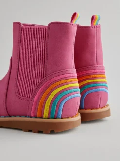 Little Bird by Jools Oliver Pink Rainbow Chelsea Boots