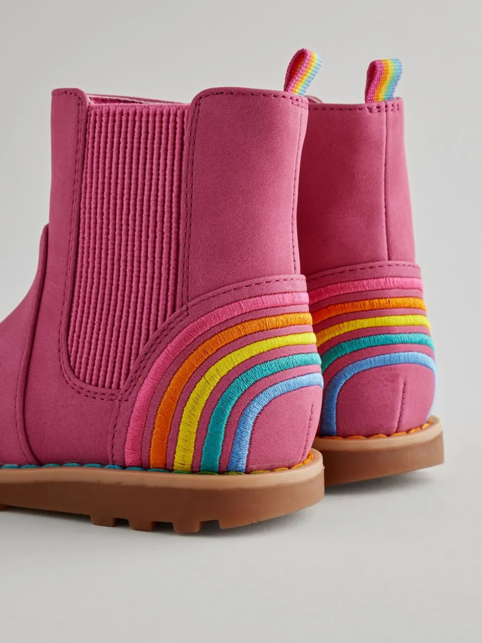 Little Bird by Jools Oliver Pink Rainbow Chelsea Boots
