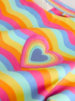 Little Bird by Jools Oliver Rainbow Wave Long Sleeve Skater Dress