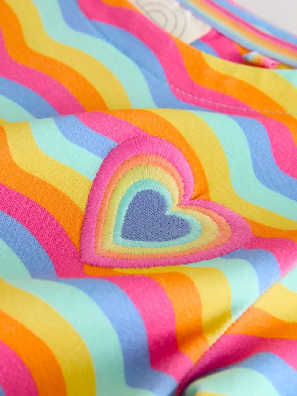 Little Bird by Jools Oliver Rainbow Wave Long Sleeve Skater Dress