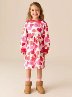 Little Bird by Jools Oliver Red/Pink Skater Sweat Dress