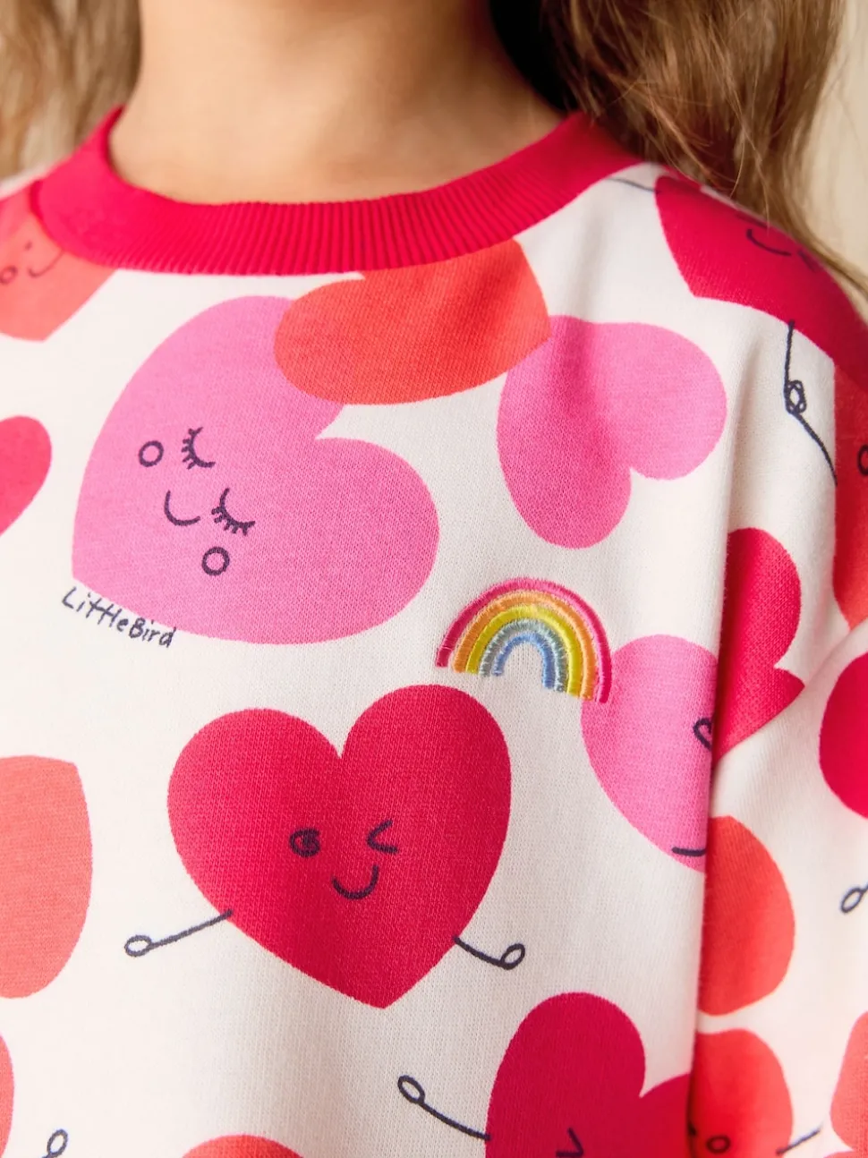 Little Bird by Jools Oliver Red/Pink Skater Sweat Dress