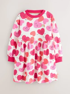 Little Bird by Jools Oliver Red/Pink Skater Sweat Dress