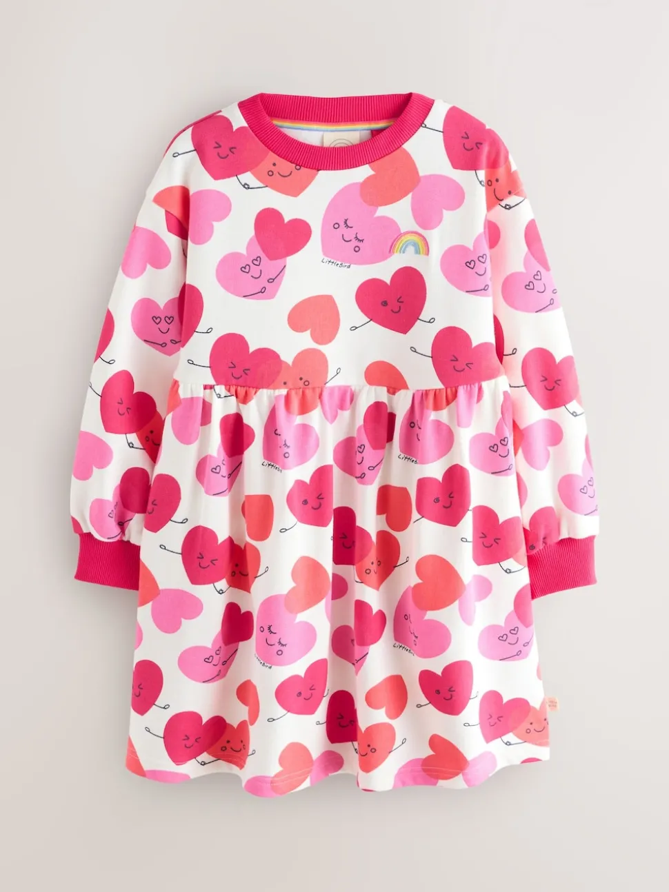 Little Bird by Jools Oliver Red/Pink Skater Sweat Dress