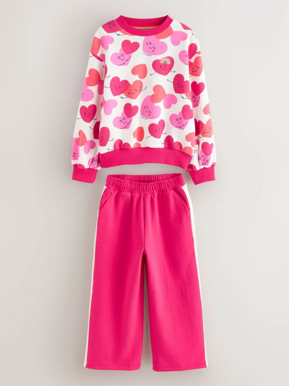 Little Bird by Jools Oliver Red/Pink Sweater and Joggers Set 2 Piece