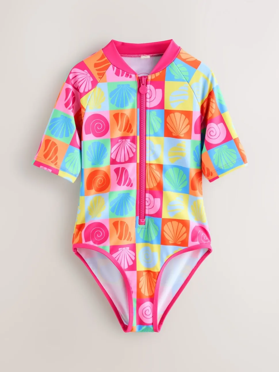 Little Bird by Jools Oliver Shell Print Zip Through Swimsuit