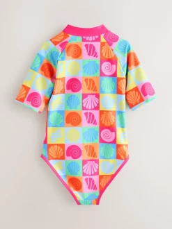 Little Bird by Jools Oliver Shell Print Zip Through Swimsuit