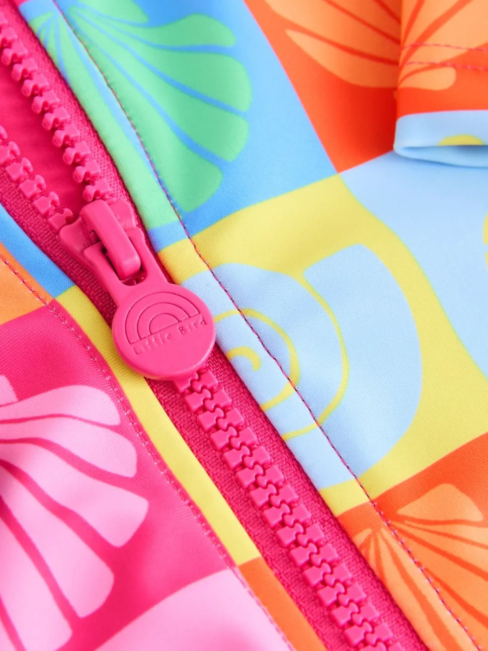 Little Bird by Jools Oliver Shell Print Zip Through Swimsuit