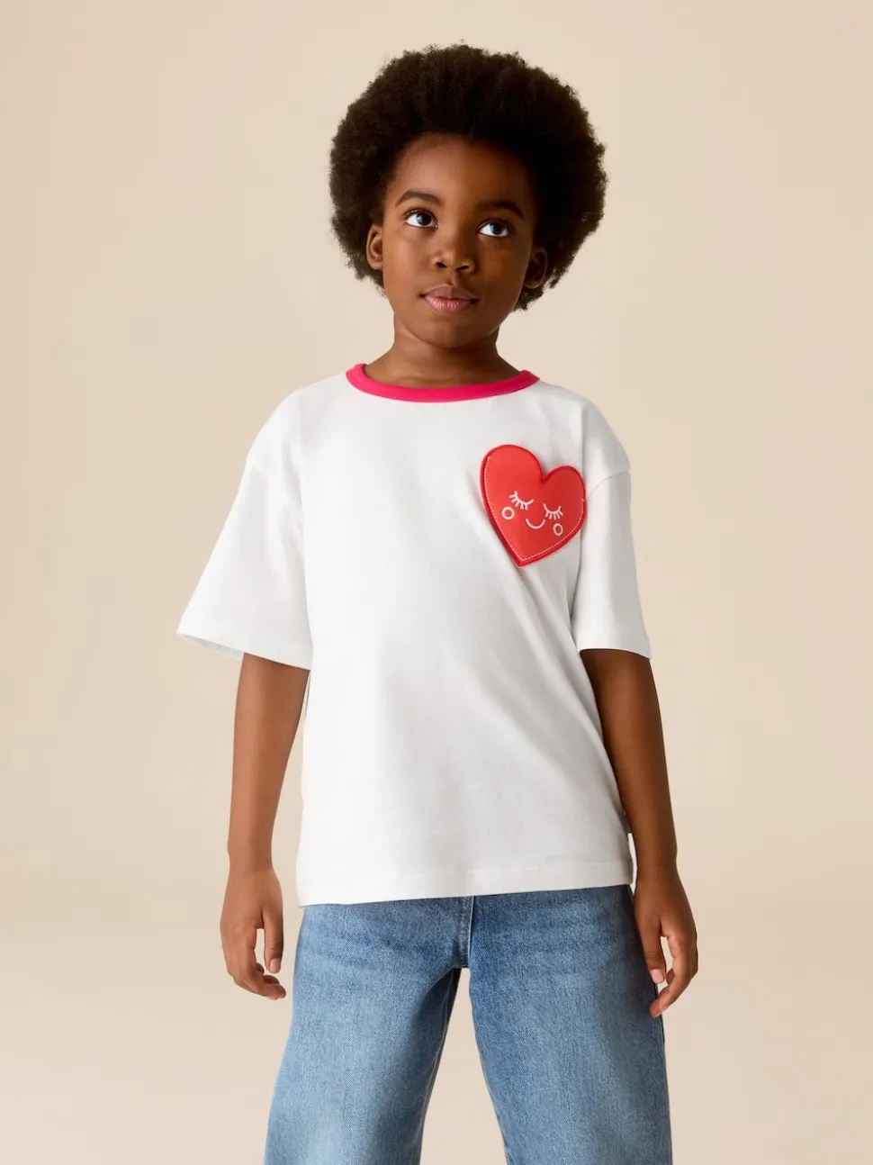Little Bird by Jools Oliver White and Heart Print Jersey T-Shirt 2 Pack