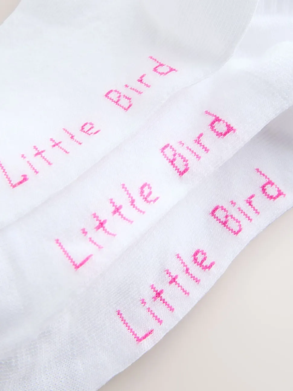 Little Bird by Jools Oliver White Pastel Rainbow Stripe Ankle Socks 3 Pack