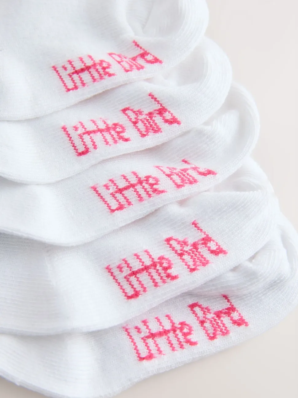 Little Bird by Jools Oliver White Pastel Rainbow Stripe Socks Baby 5 Pack