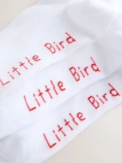Little Bird by Jools Oliver White Bright Rainbow Stripe Ankle Socks 3 Pack