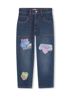 Logo Denim Jeans With Appliqué Detail