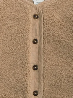 Mamas & Papas Brown Borg Jacket with Rib Cuffs