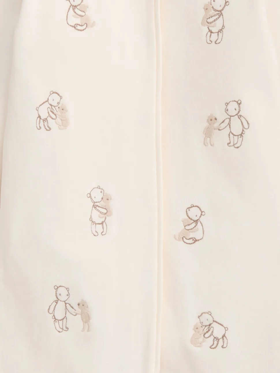 Mamas & Papas Cream Embroidered Teddy Bear Romper