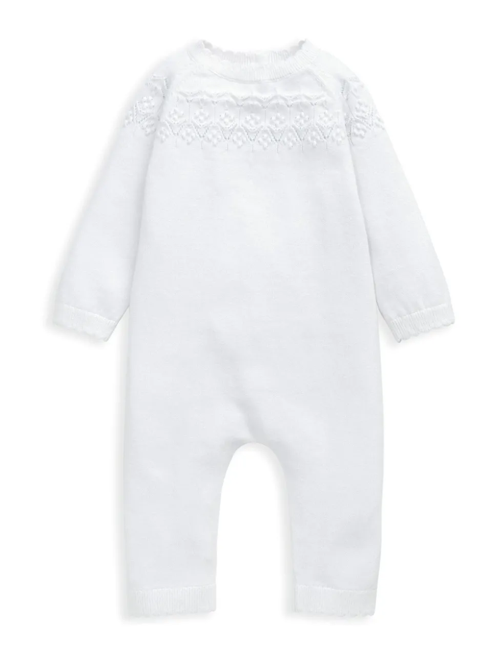 Mamas & Papas Cream Pointelle Knitted Romper