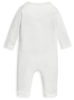 Mamas & Papas Cream Safari Embroidered 100% Cotton Romper