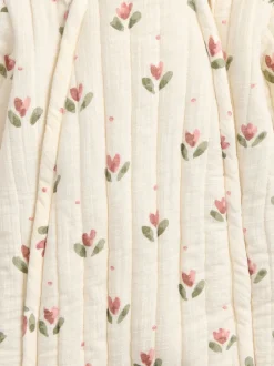 Mamas & Papas Cream Tulip Print Pramsuit