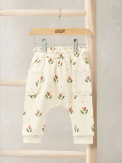 Mamas & Papas Cream Tulip Spot Print Joggers
