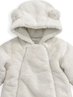 Mamas & Papas Grey Faux Fur Pramsuit