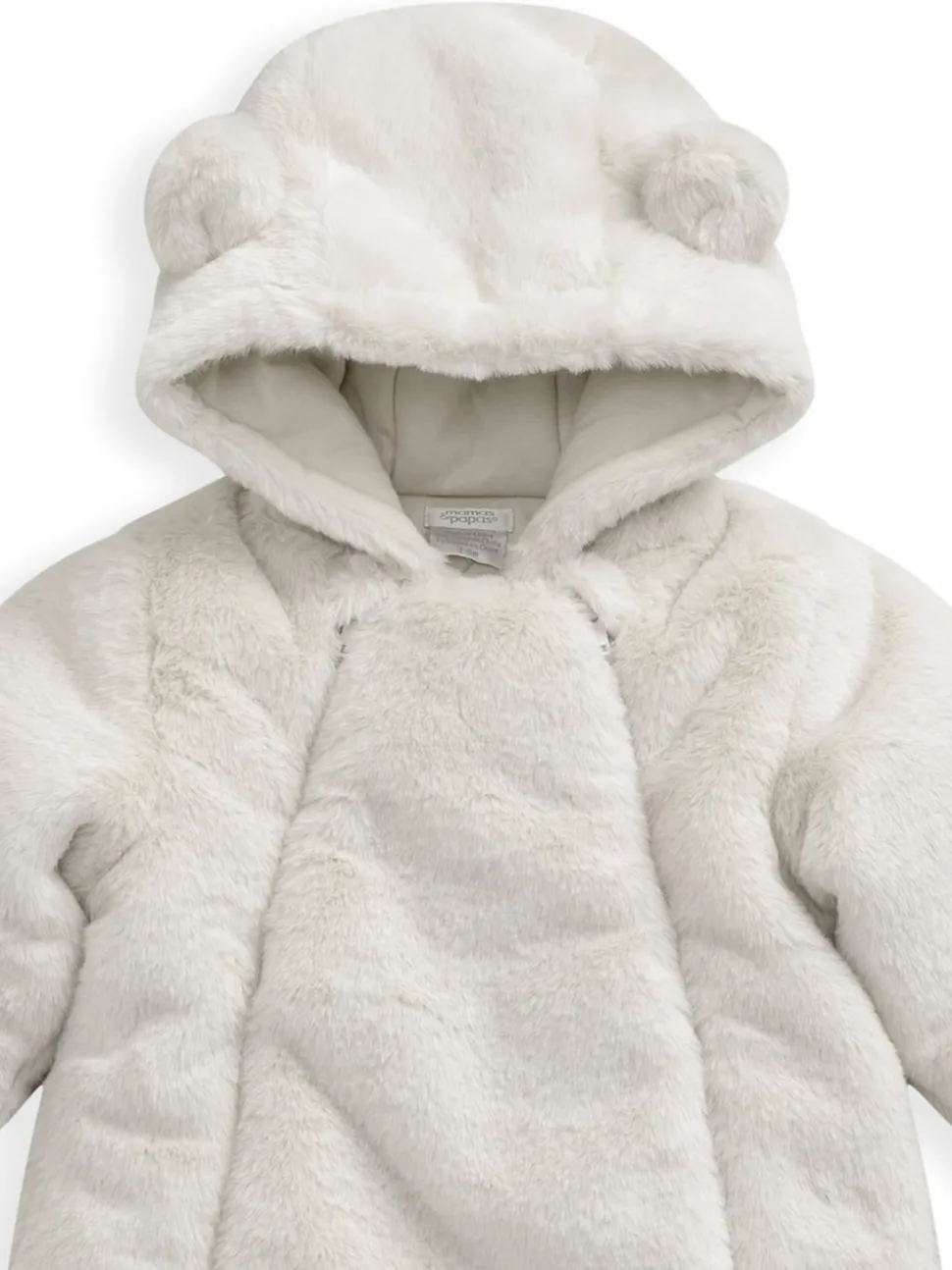 Mamas & Papas Grey Faux Fur Pramsuit