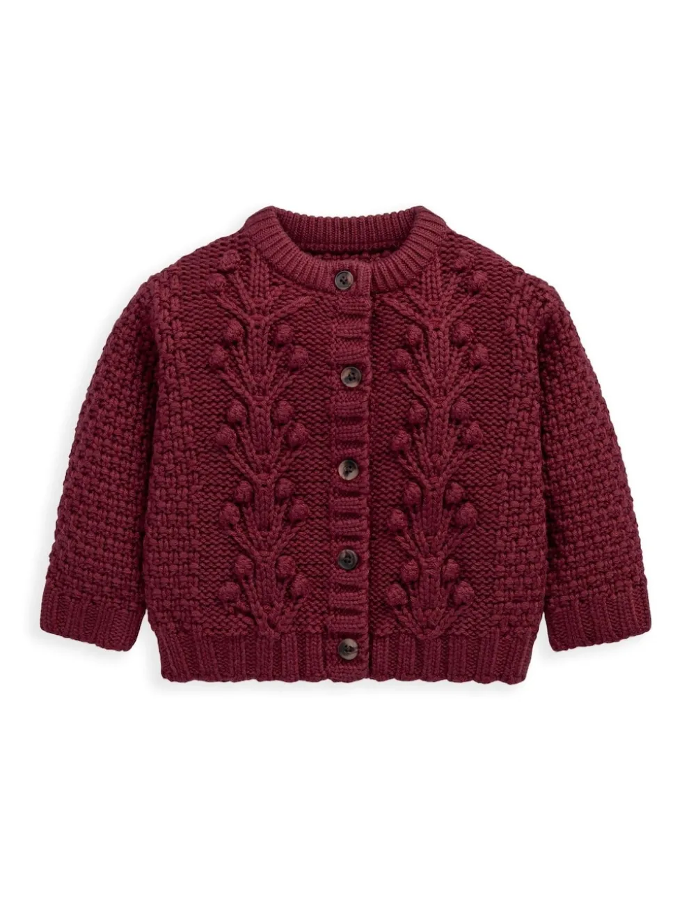 Mamas & Papas Pink Bobble Knit Cardigan