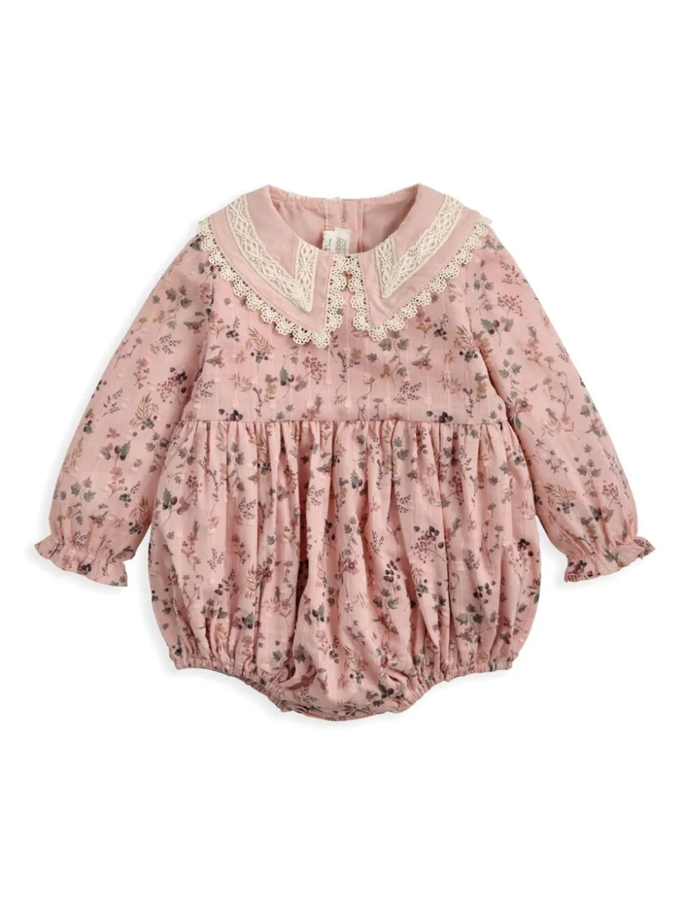 Mamas & Papas Pink Bramble Print Short Romper & Tights Set