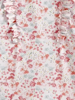 Mamas & Papas Pink Floral Print Short Sleeve Rashsuit