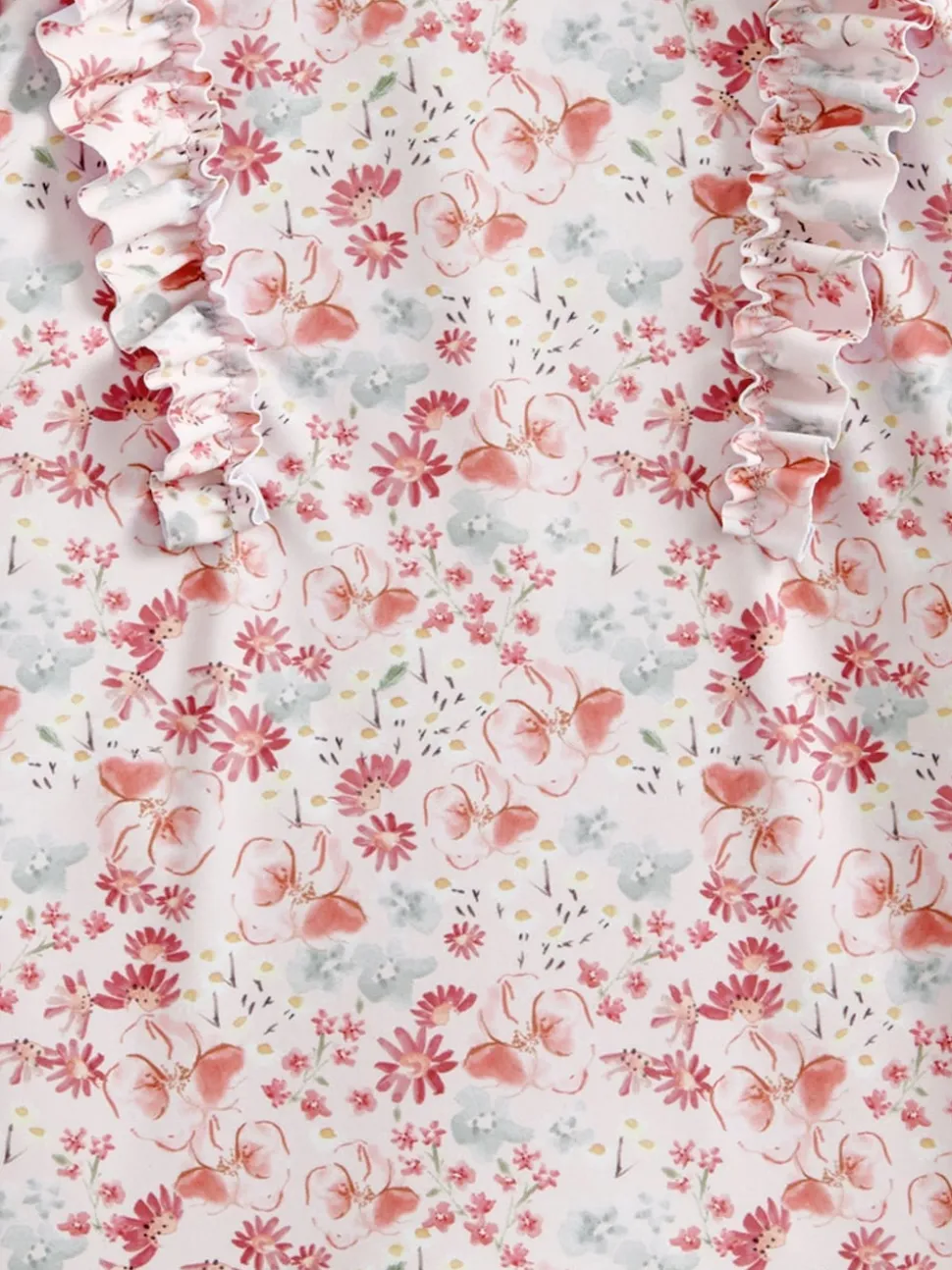 Mamas & Papas Pink Floral Print Short Sleeve Rashsuit